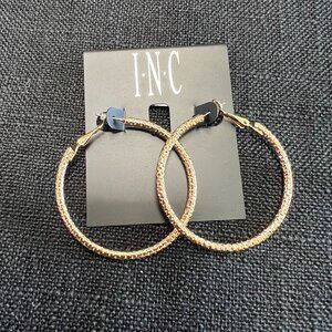 INC Gold Plated Hoop Earrings